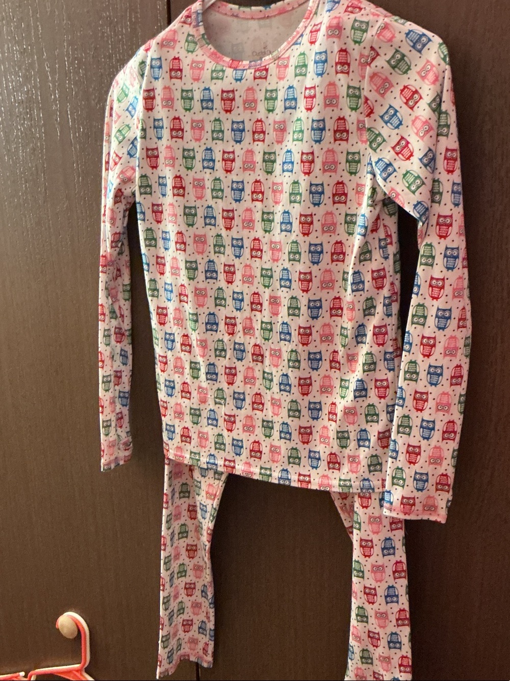 Cuddl Duds Pink Owl Print Long Sleeve Pajama Set